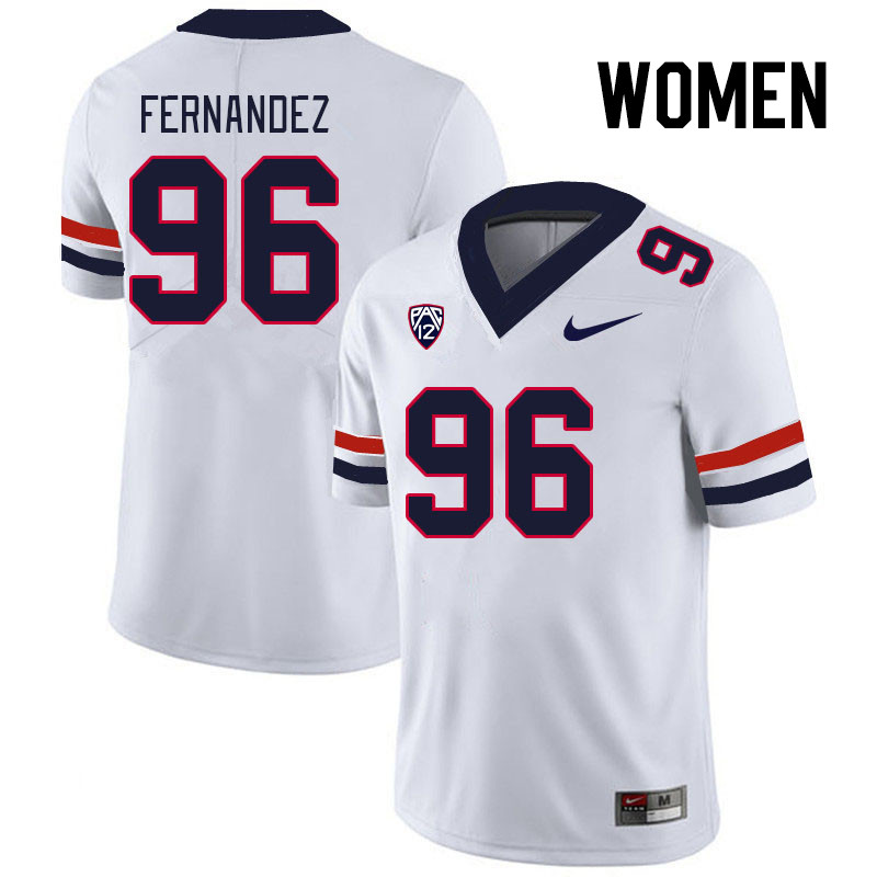 Women #96 Nick Fernandez Arizona Wildcats College Football Jerseys Stitched Sale-White